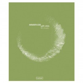 Тетрадь обложка пластик с печатью, А5 80л. скоба, линия, HATBER, Минимализм и точка (микс), 090202, 80Т5В2пл