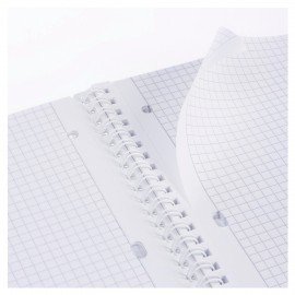 Тетрадь обложка пластик, А4 80л. гребень, клетка, HATBER, LINE NEON Розовая, 081545, 80Т4В1гр_03033