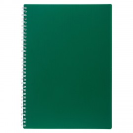 Тетрадь обложка пластик, А4 80л. гребень, клетка, HATBER, VELVET Зеленая, 081563, 80Т4В1гр_01607