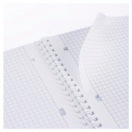 Тетрадь обложка пластик, А4 80л. гребень, клетка, HATBER, VELVET Синяя, 081562, 80Т4В1гр_01609