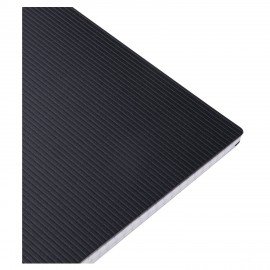 Тетрадь обложка пластик, А4 80л. гребень, клетка, HATBER, VELVET Черная, 081566, 80Т4В1гр_01601