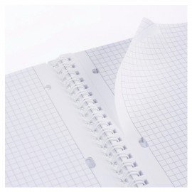 Тетрадь обложка пластик, А4 80л. гребень, клетка, HATBER, VELVET Черная, 081566, 80Т4В1гр_01601