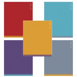 Тетрадь обложка пластик, А5 48л. скоба, клетка, HATBER, PROстиль (микс в спайке), 090231, 48Т5В1пл