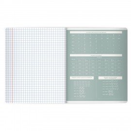 Тетрадь предметная MonoPastel 48л, пластиковая обложка, АЛГЕБРА, клетка, подсказ, BRAUBERG, 405501