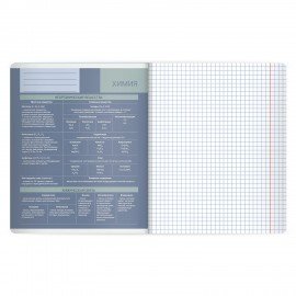 Тетрадь предметная MonoPastel 48л, пластиковая обложка, ХИМИЯ, клетка, подсказ, BRAUBERG, 405512