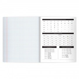 Тетрадь предметная BLACK MODE 48л, пластиковая обложка, АЛГЕБРА, клетка, подсказ, BRAUBERG, 405514