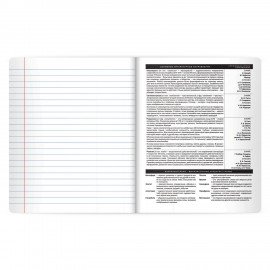 Тетрадь предметная BLACK MODE 48л, пластиковая обложка, ЛИТЕРАТУРА, линия, подсказ, BRAUBERG, 405522