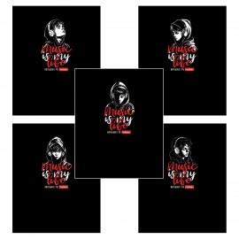 Тетрадь А5 48л. HATBER скоба, клетка, выборочный лак, Music is my life (микс в спайке), 091471, 48Т5вмВ1