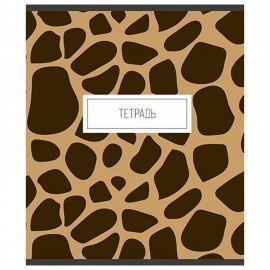 Тетрадь А5 48л. ПЗБМ скоба, клетка, матовая ламинация, Анимал принт (микс в спайке),, 22303