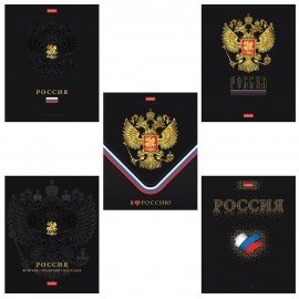 Тетрадь А5 48л. HATBER скоба, клетка, матовая ламинация, 3D фольга, 3D лак, Россия (м, 48Т5лофлВ1