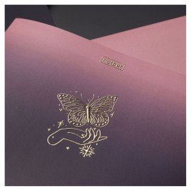 Тетрадь А5 48л. HATBER скоба, клетка, матовая ламинация, 3D фольга, Золотые моменты (, 48Т5лофВ1