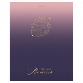 Тетрадь А5 48л. HATBER скоба, клетка, матовая ламинация, 3D фольга, Золотые моменты (, 48Т5лофВ1