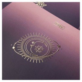 Тетрадь А5 48л. HATBER скоба, клетка, матовая ламинация, 3D фольга, Золотые моменты (, 48Т5лофВ1