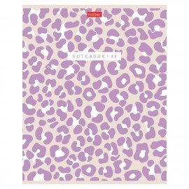 Тетрадь А5 48л. HATBER скоба, клетка, обложка картон, тиснение, LEO-принт (микс в спа, 48Т5тВ1