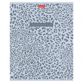 Тетрадь А5 48л. HATBER скоба, клетка, обложка картон, тиснение, LEO-принт (микс в спа, 48Т5тВ1