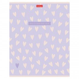 Тетрадь А5 48л. HATBER скоба, клетка, обложка картон, тиснение, LOVE IS... (микс в сп, 48Т5тВ1