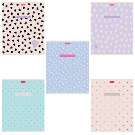 Тетрадь А5 48л. HATBER скоба, клетка, обложка картон, тиснение, LOVE IS... (микс в сп, 48Т5тВ1