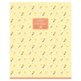 Тетрадь А5 48л. HATBER скоба, клетка, обложка картон, тиснение, Цветочный орнамент (м, 48Т5тВ1