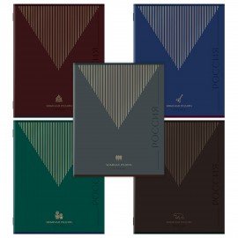 Тетрадь А5, 48 л., STAFF, скоба, линия, офсет №2 ЭКОНОМ, обложка картон, ТЕМНАЯ, 405629