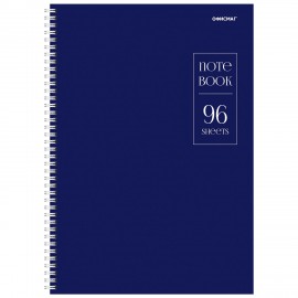 Тетрадь А4, 96 л., ОФИСМАГ, гребень, клетка, обложка картон, СЕРАЯ, 405634