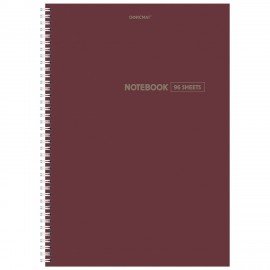 Тетрадь А4, 96 л., ОФИСМАГ, гребень, клетка, обложка картон, МОРАНДИ, 405635