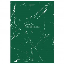 Тетрадь А4, 96 л., ОФИСМАГ скоба, клетка, обложка картон, ЗЕЛЕНАЯ, 405636