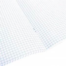 Тетрадь А4, 96 л., ОФИСМАГ скоба, клетка, обложка картон, СИНЯЯ, 405637