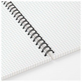 Тетрадь А5, 96 л., ОФИСМАГ, гребень, клетка, обложка картон, СИНЯЯ, 405639