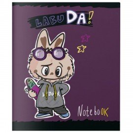 Тетрадь А5 48л. ПЗБМ скоба, клетка, TWIN лак, Лабу-Да! (микс в спайке), 21405