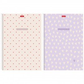 Тетрадь А4 96л. HATBER спираль, линия, тиснение, LOVE IS....(микс в спайке), 093597, 96Т4тВ2сп