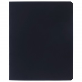 Тетрадь А5 48л. HATBER скоба, клетка, Soft-touch ламинация, SoloMatte_Черный бархат,, 48Т5лВ1