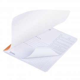 Тетрадь А5 48л. HATBER скоба, клетка, Soft-touch ламинация, SoloMatte_Шафран, 092731, 48Т5лВ1