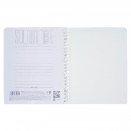 Тетрадь А5 96л. HATBER гребень, клетка, Soft-touch ламинация, SoloMatte_Черный бархат, 96Т5лВ1гр