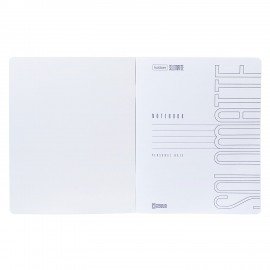 Тетрадь А5 96л. HATBER скоба, клетка, Soft-touch ламинация, SoloMatte_Арктический бел, 96Т5лВ1