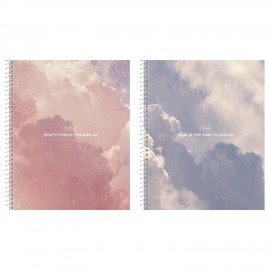 Тетрадь А5 96л. HATBER спираль, клетка, матовая ламинация, Dream (микс в спайке), 093, 96Т5лВ1сп