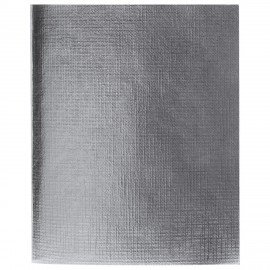 Тетрадь бумвинил А5 48л. скоба, офсет №1, клетка, с полями, СЕРЕБРО Metallic, HATBER,, 48Т5бвВ1