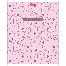 Тетрадь обложка пластик, А5 48л. скоба, клетка, HATBER, LOVE IS.... (микс в спайке),, 48Т5В1пл