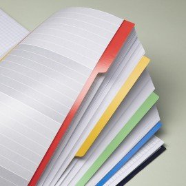 Тетрадь А4 160л. HATBER спираль, клетка, обложка твердая, глянцевая, 4 разделителя,Гр, 160Ттр4В1сп_355