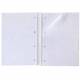 Тетрадь А4 160л. HATBER спираль, клетка, обложка твердая, глянцевая ламинация, Россия, 160Тт4В1сп_3555