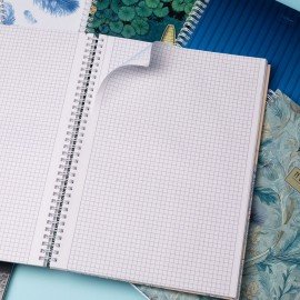 Тетрадь А4 80л. HATBER гребень, клетка, обложка твердая, глянцевая ламинация, PLISSE,, 80Тт4В1гр_11696