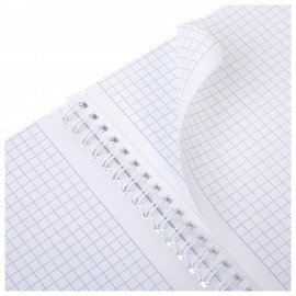 Тетрадь А4 80л. HATBER гребень, клетка, тиснение, LEO-принт (микс в спайке), 092755, 80Т4тВ1гр