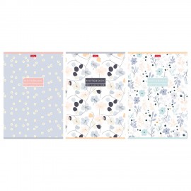 Тетрадь А4 80л. HATBER скоба, клетка, Soft-touch ламинация, Музыка цветов (микс в спа, 80Т4лВ1