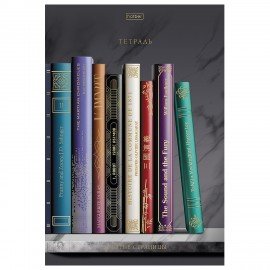 Тетрадь А4 96л. HATBER скоба, клетка, матовая ламинация, 3D фольга, Золотые страницы, 96Т4лофВ1