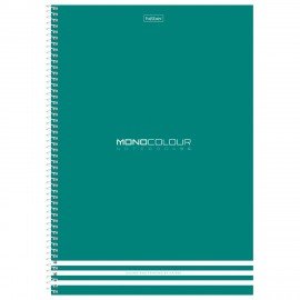Тетрадь А4 96л. HATBER спираль, клетка, матовая ламинация, тиснение, MONOCOLOUR (микс, 96Т4лтВ1сп