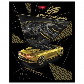 Тетрадь А5 48л. HATBER скоба, клетка, матовая ламинация, 3D фольга, Роскошь и стиль (, 48Т5лофВ1