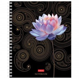 Тетрадь А5 96л. HATBER гребень, клетка, матовая ламинация, 3D фольга, Золотая гармони, 96Т5лофВ1гр