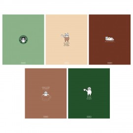 Тетрадь А5 96л. HATBER скоба, клетка, Soft-touch ламинация, Coffee Story (микс в спай, 96Т5лВ1