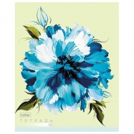 Тетрадь А5 96л. HATBER скоба, клетка, тиснение, Красочные лепестки (микс в спайке), 0, 96Т5тВ1