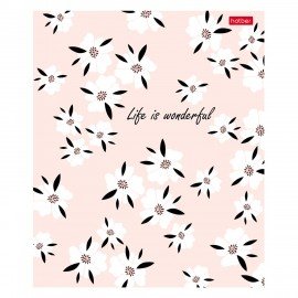 Тетрадь А5 96л. HATBER скоба, клетка, тиснение, Музыка цветов (микс в спайке), 093165, 96Т5тВ1