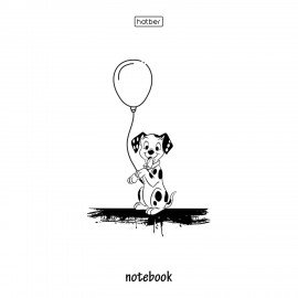 Тетрадь обложка пластик, А5 48л. скоба, клетка, HATBER, Забавные далматинцы (микс в с, 48Т5В1пл